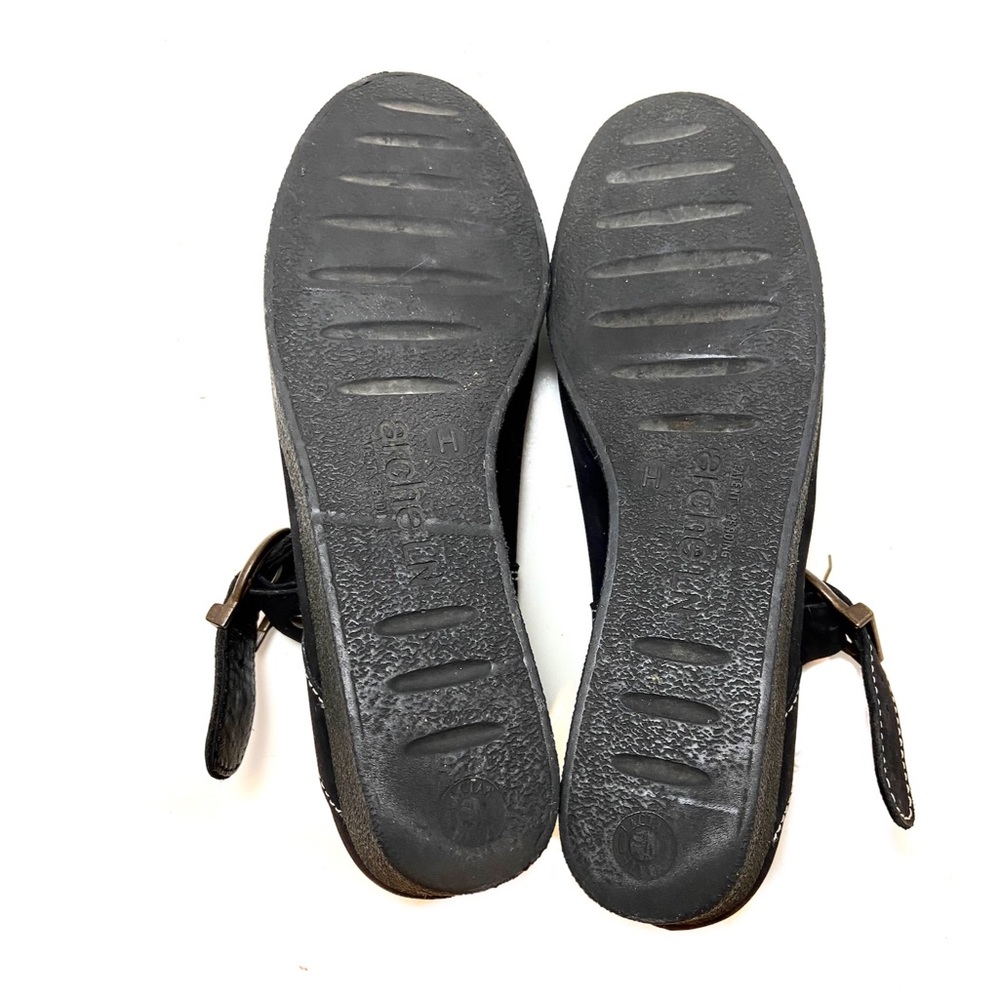 Arche Briska Black Leather Mary Jane Wedge Shoes - Picture 12 of 14